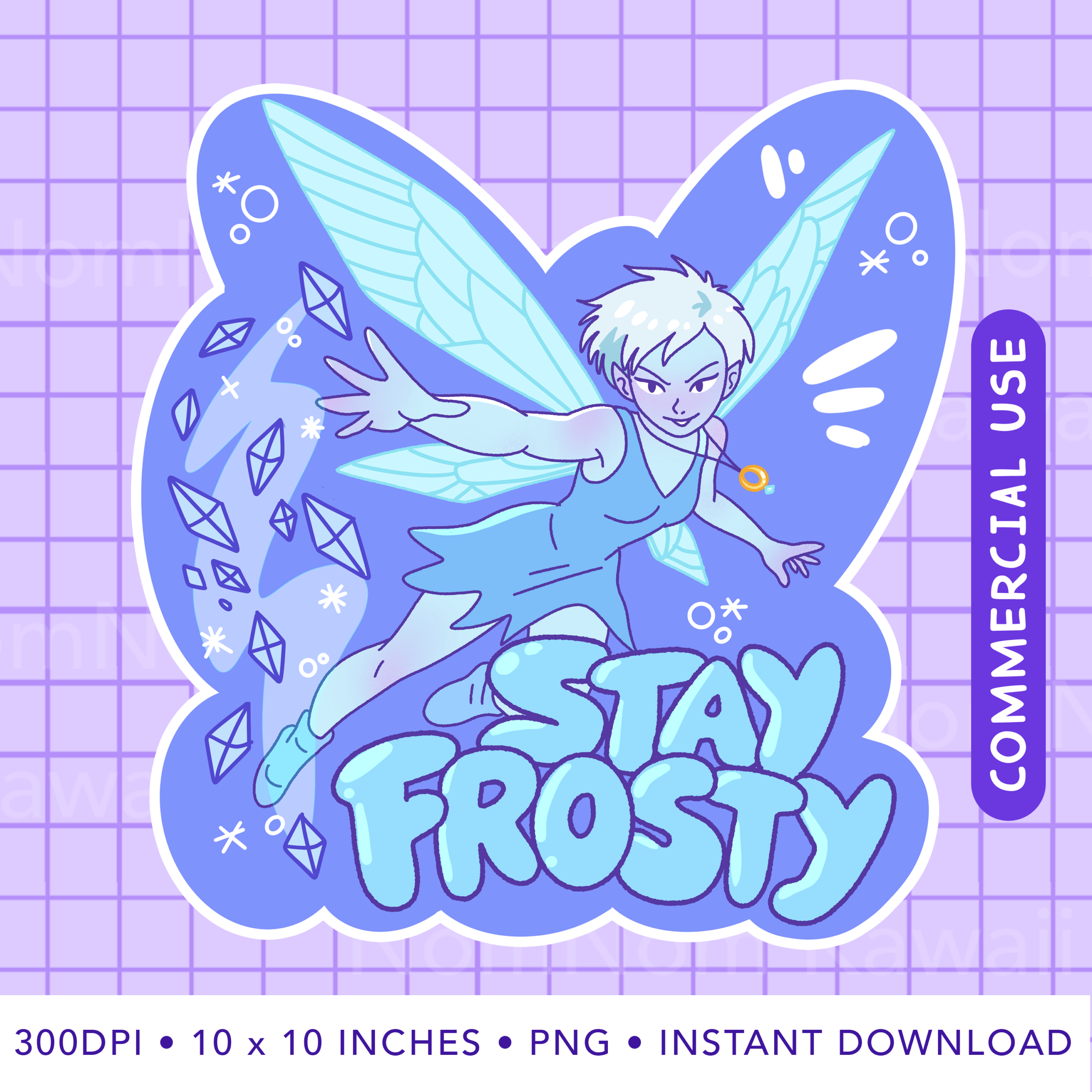 Elle McGib Stay Frosty Sticker PNG | Dungeon Crawler Carl Inspired Sticker